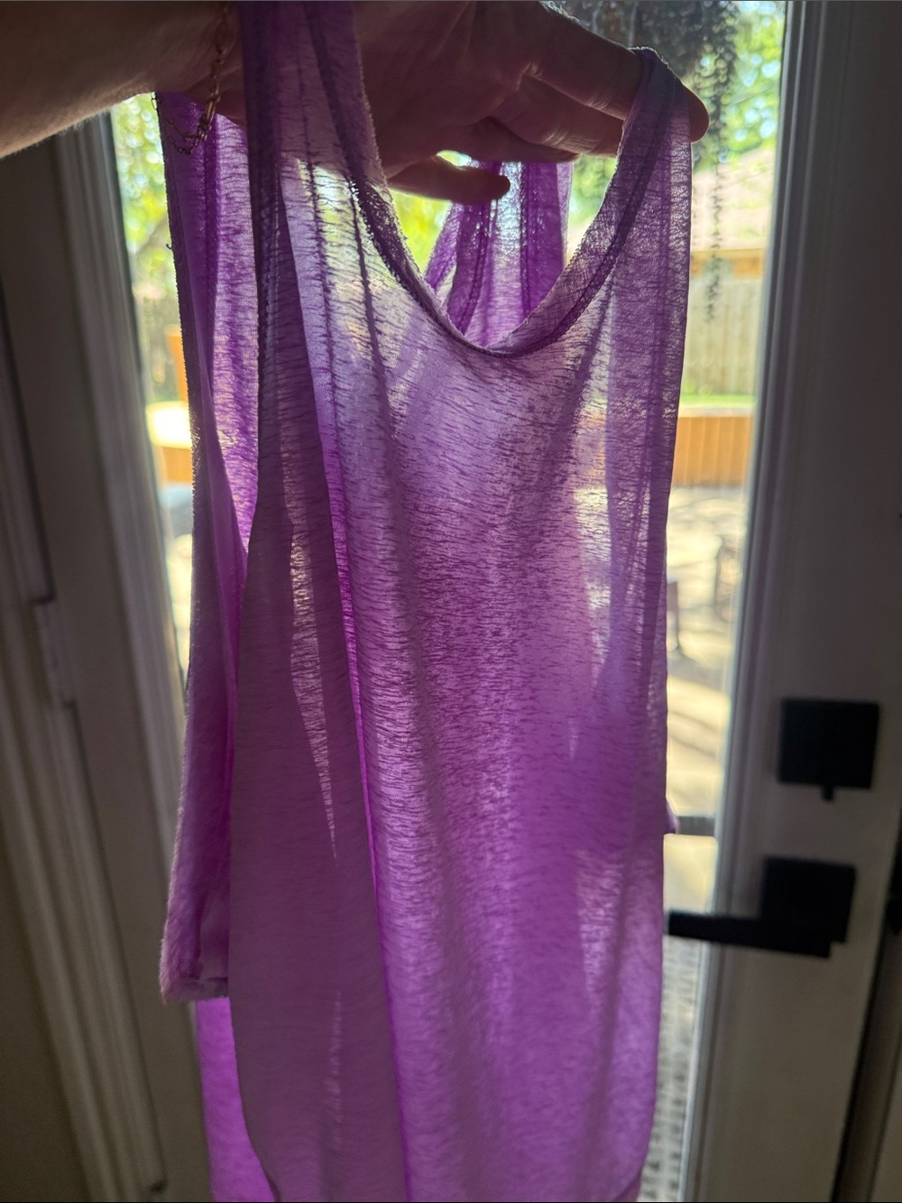 Lavender Sheer Cropped Tank - Picture 5 of 5